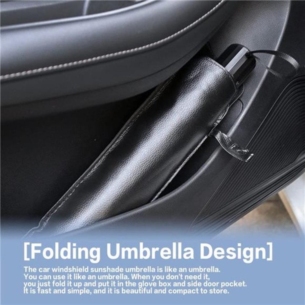 YAKEFLY Car Windshield Sun Shade Umbrella, Foldable Car Sunshade Front Window= - Picture 4 of 7